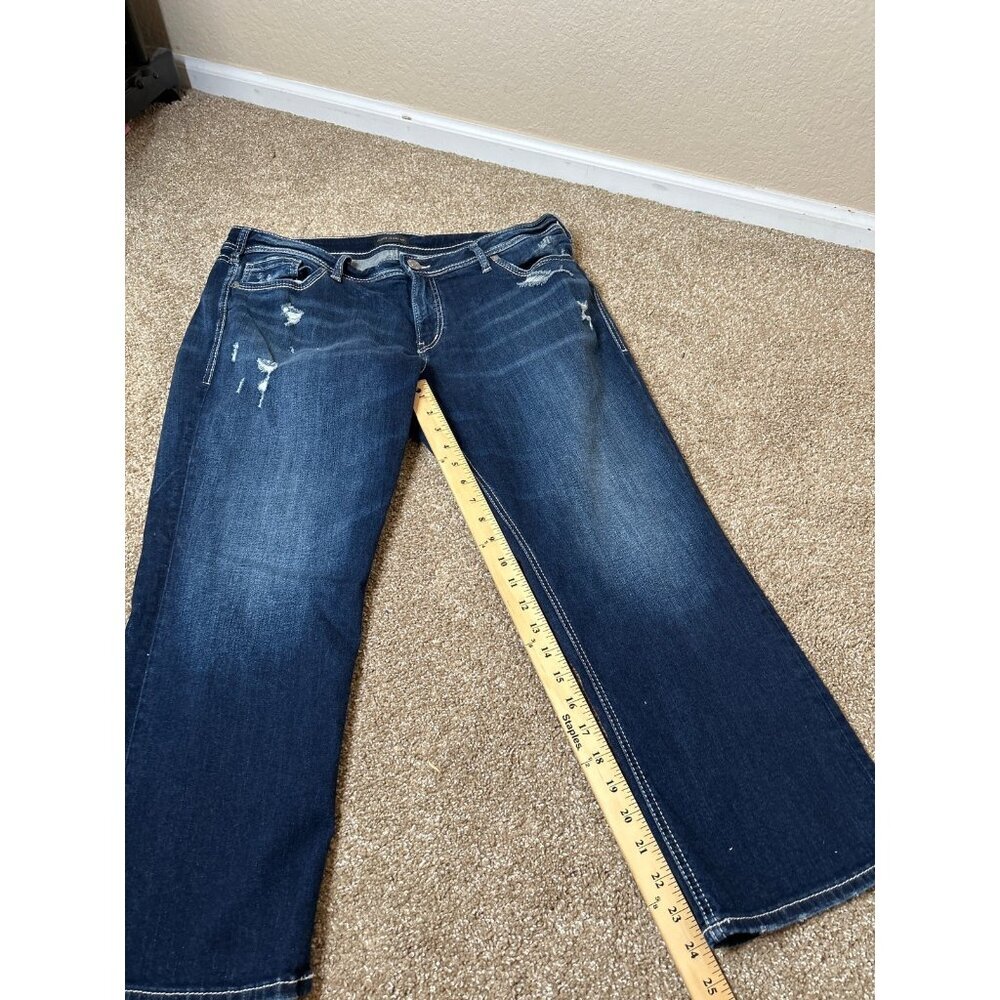 Silver Suki Jeans cropped medium wash with stretch SZ 32 X 22.5 great condition - Picture 8 of 10